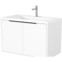 Дабер Тумба под умывальник 018 Andrea Elen 80 Т18.8А.0.5Ч (белый древесный/ручка черная)