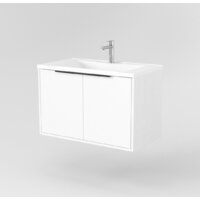  Дабер Тумба под умывальник 018 Andrea Elen 80 Т18.8А.0.5Ч (белый древесный/ручка черная) - Превью изображения №2 — Интернет-магазин Time-Shop