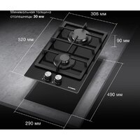 Варочная панель Hyundai HHG 3230 BK - Превью изображения №4 — Интернет-магазин Time-Shop