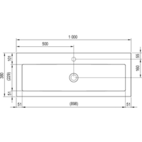 Умывальник Ravak Clear 1000 100x38 [XJJ01110000] - Превью изображения №8 — Интернет-магазин Time-Shop