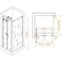 Душевой уголок RGW PA-144B (PA-104B+Z-050-2B+O-104B) 060814478-014 70x80 (черный/прозрачное стекло) - Превью изображения №2 — Интернет-магазин Time-Shop