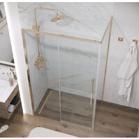 Душевая стенка Grossman Galaxy 90x195 200.K33.01.90.32.00 (золото сатинстекло прозрачное) - Превью изображения №7 — Интернет-магазин Time-Shop