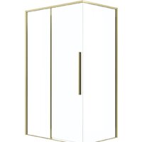 Душевая стенка Grossman Galaxy 90x195 200.K33.01.90.32.00 (золото сатинстекло прозрачное) - Превью изображения №5 — Интернет-магазин Time-Shop