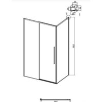 Душевая стенка Grossman Galaxy 90x195 200.K33.01.90.32.00 (золото сатинстекло прозрачное) - Превью изображения №8 — Интернет-магазин Time-Shop