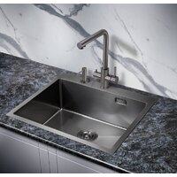 Кухонная мойка Milacio Denia 59 Steel MC.77499 (вороненая сталь) - Превью изображения №2 — Интернет-магазин Time-Shop