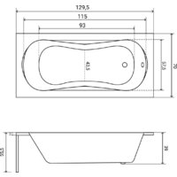Ванна Lauter Sophia 130 21205130 (с каркасом и сифоном 21Y11021 матовый черный) - Превью изображения №34 — Интернет-магазин Time-Shop