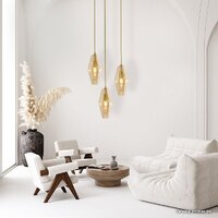 Подвесная люстра Евросвет Prism 50236/3 янтарный - Превью изображения №2 — Интернет-магазин Time-Shop