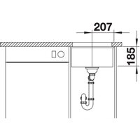 Кухонная мойка Blanco Subline 375-U (черный) - Превью изображения №4 — Интернет-магазин Time-Shop