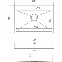 Кухонная мойка Mixline Pro 555134 (черный графит, с сифоном) - Превью изображения №3 — Интернет-магазин Time-Shop