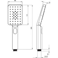 Душевая система  Deante Blur NQL 09YK - Превью изображения №5 — Интернет-магазин Time-Shop