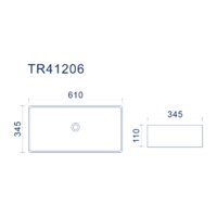 Умывальник Uptrend Athena глянцевый белый - Превью изображения №3 — Интернет-магазин Time-Shop