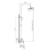 Душевая система  Haiba HB24533-3 (серый) - Превью изображения №2 — Интернет-магазин Time-Shop