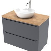 ЗОВ Тумба под умывальник Дион 100 D100LAFM7015MKV5-HPL38T (туя/графит матовый)
