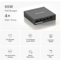Неуправляемый коммутатор Mercusys MS105GP - Превью изображения №4 — Интернет-магазин Time-Shop