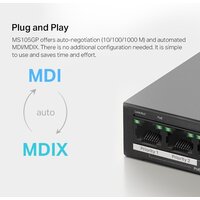 Неуправляемый коммутатор Mercusys MS105GP - Превью изображения №9 — Интернет-магазин Time-Shop