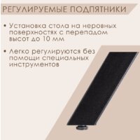 Кухонный стол Millwood Шанхай Л18 100x70 (дуб белый Craft/металл черный) - Превью изображения №2 — Интернет-магазин Time-Shop