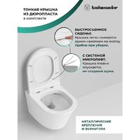 Унитаз подвесной Ambassador Ritz 233K19003RS - Превью изображения №7 — Интернет-магазин Time-Shop