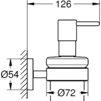 Дозатор для жидкого мыла Grohe Essentials 40448001 (хром) - Превью изображения №3 — Интернет-магазин Time-Shop