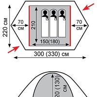 Экспедиционная палатка TRAMP Rock 3 v2 (зеленый) - Превью изображения №16 — Интернет-магазин Time-Shop