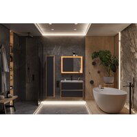  ЗОВ Шкаф-пенал Парма 150 PP150LHO0MBPMC1A (дуб/черный) - Превью изображения №6 — Интернет-магазин Time-Shop