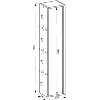  ЗОВ Шкаф-пенал Парма 150 PP150LHO0MBPMC1A (дуб/черный) - Превью изображения №4 — Интернет-магазин Time-Shop