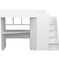 Кровать-чердак Капризун 13 Р440-2 с рабочей зоной (белый) - Превью изображения №2 — Интернет-магазин Time-Shop