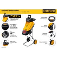 Садовый измельчитель Steher ESR-2500 - Превью изображения №6 — Интернет-магазин Time-Shop