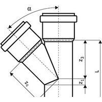 Фитинг Ostendorf тройник KGEA 250/160x45° - Превью изображения №2 — Интернет-магазин Time-Shop