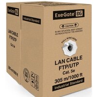 Кабель ExeGate FUTP4-C5e-CU-S24-IN-PVC-GY-305 FTP - Превью изображения №2 — Интернет-магазин Time-Shop