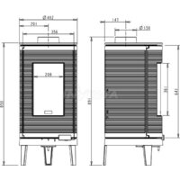 Свободностоящая печь-камин Invicta Okino Antracyt 6105-44 - Превью изображения №3 — Интернет-магазин Time-Shop