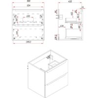  ЗОВ Тумба под умывальник Дион 70 D70LHO0M7015МKV5 (графит матовый/дуб) - Превью изображения №3 — Интернет-магазин Time-Shop