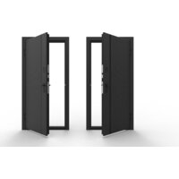 Металлическая дверь Guard Line зеркало графит/шагрень белая (86x205, правая) - Превью изображения №3 — Интернет-магазин Time-Shop