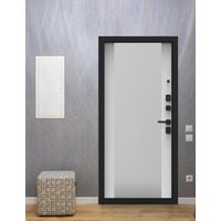 Металлическая дверь Guard Line зеркало графит/шагрень белая (86x205, правая) - Превью изображения №7 — Интернет-магазин Time-Shop