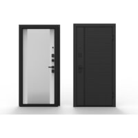 Металлическая дверь Guard Line зеркало графит/шагрень белая (86x205, правая) - Превью изображения №2 — Интернет-магазин Time-Shop