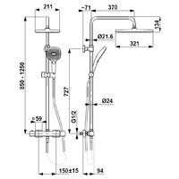 Душевая система  KFA Armatura Malaga 575691034 - Превью изображения №2 — Интернет-магазин Time-Shop