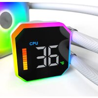 Система жидкостного охлаждения для процессора Montech HyperFlow Digital 360 (белый) - Превью изображения №5 — Интернет-магазин Time-Shop