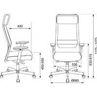 Офисное кресло Бюрократ T-995 (серый TW-01, сетка/ткань) - Превью изображения №12 — Интернет-магазин Time-Shop