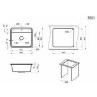 Кухонная мойка Granula ST-5601 (базальт) - Превью изображения №3 — Интернет-магазин Time-Shop