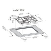 Варочная панель ZorG HAG61 FDW black - Превью изображения №9 — Интернет-магазин Time-Shop
