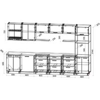 Готовая кухня Интерлиния Мила Gloss 3.6-ПМ1-2 (белый глянец/белый глянец/кастилло темный) - Превью изображения №6 — Интернет-магазин Time-Shop