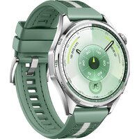 Умные часы Huawei Watch GT 6 46 мм (серебристый, с зеленым плетеным ремешком, международная версия) - Превью изображения №3 — Интернет-магазин Time-Shop