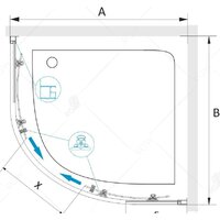 Душевой уголок RGW CL-54B 100х100 - Превью изображения №6 — Интернет-магазин Time-Shop