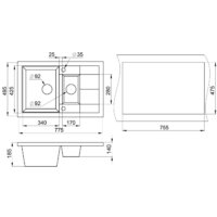 Кухонная мойка Granula 7802 (графит) - Превью изображения №2 — Интернет-магазин Time-Shop