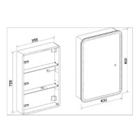  Пекам Шкаф с зеркалом LED Marta 40x80 (с сенсором на прикосновение) - Превью изображения №7 — Интернет-магазин Time-Shop