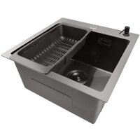 Кухонная мойка Stellar E4444NB (нано черный) - Превью изображения №3 — Интернет-магазин Time-Shop