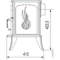 Свободностоящая печь-камин Kratki Koza K7 - Превью изображения №5 — Интернет-магазин Time-Shop