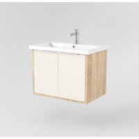  Дабер Тумба под умывальник 018 Cersanit Como 70 Т18.7С.0.18Б (бежевый/дуб бардолино/ручка белая) - Превью изображения №3 — Интернет-магазин Time-Shop