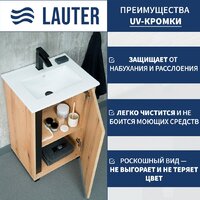  Lauter Тумба под умывальник Nika 49 (дуб эвок/черный) - Превью изображения №2 — Интернет-магазин Time-Shop
