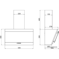 Кухонная вытяжка Elikor Титан 60П-430-К3Д (белый/белый) - Превью изображения №2 — Интернет-магазин Time-Shop