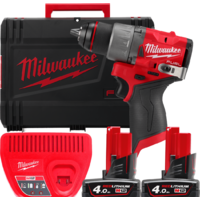 Milwaukee M12 FUEL M12FDD2-402X 4933479874 (с 2-мя АКБ 4 Ач, кейс)